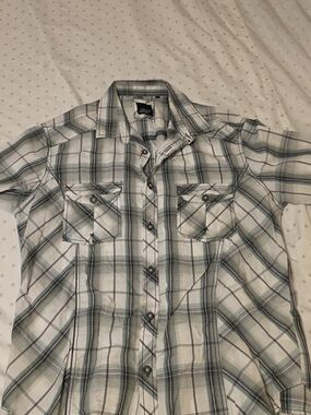 Various Artists Plaid Short-Sleeve Button-Up Shirt